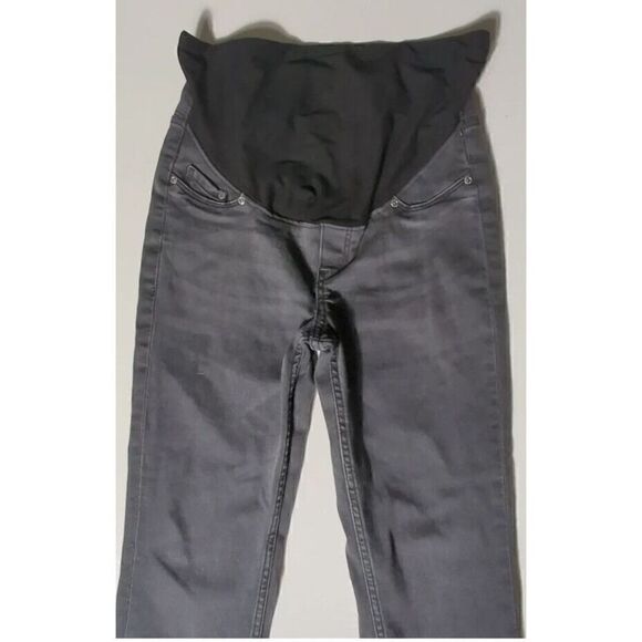 H&M Maternity Super Skinny High Rib MAMA Faded Black Stretchy Denim Jeans - 4P - Picture 4 of 11